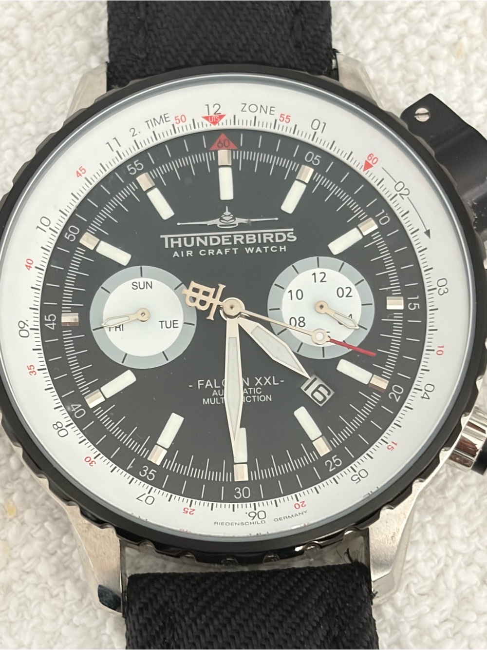 Black Pilot Chronograph Watch for Men - Picture 3 of 3
